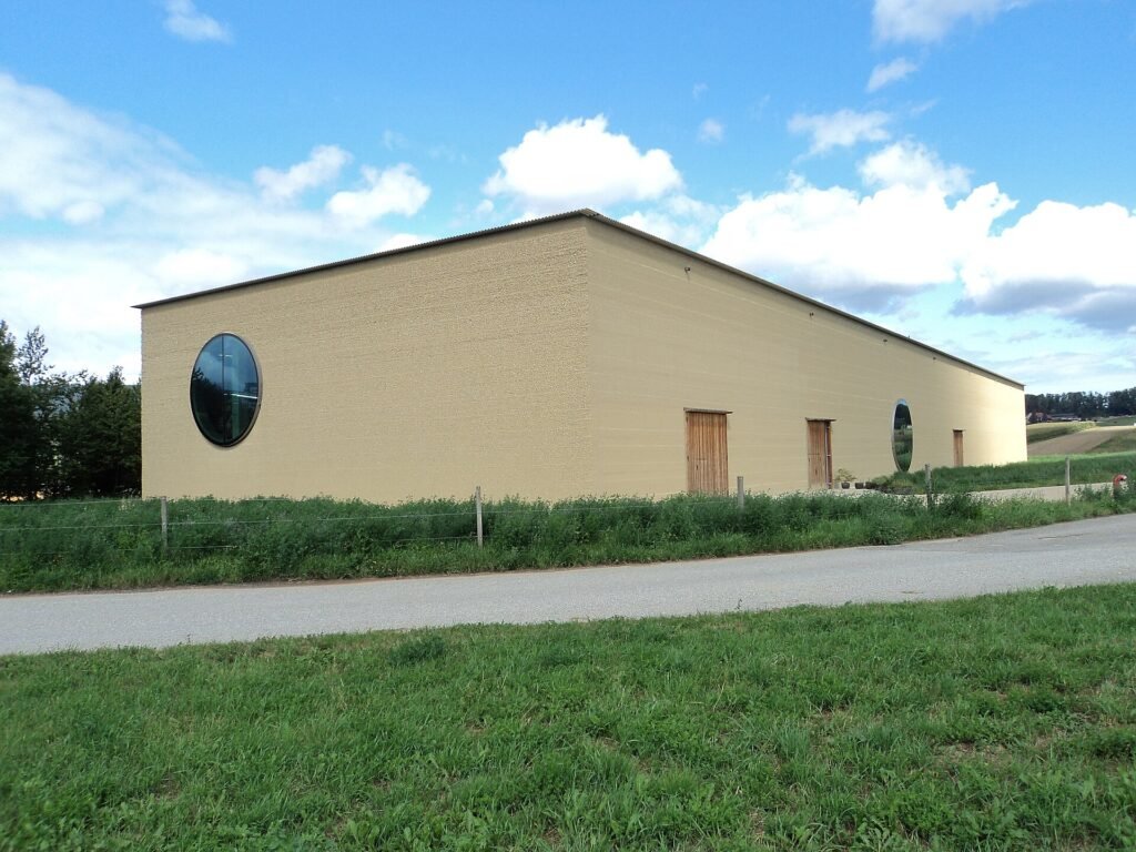 The Ricola Herb Center in Laufen, with walls of rammed earth