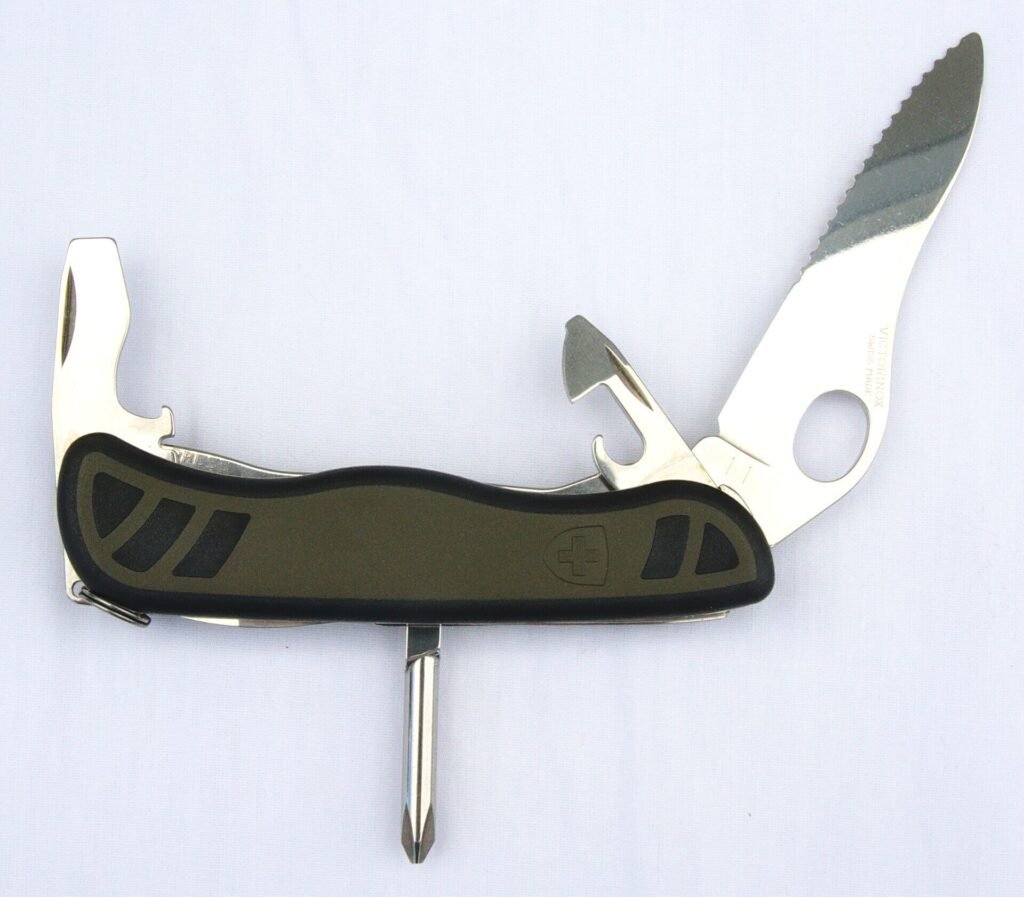A Victorinox soldier knife, the model issued to the Swiss Army from 2008